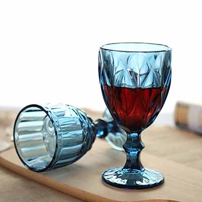 复古浮雕玻璃杯创意果汁杯