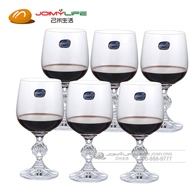 波希米亚高脚红酒杯 水晶玻璃透明葡萄酒杯定制