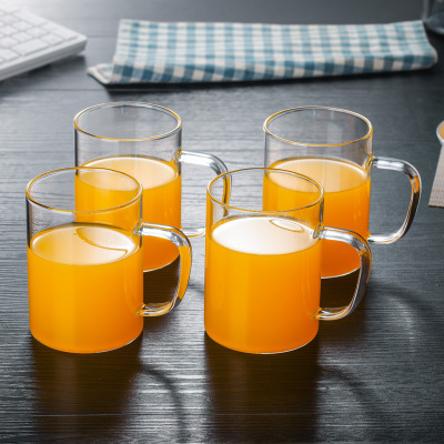 厂家批发玻璃杯 绿茶杯果汁杯耐高温玻璃水杯可以定制LOGO