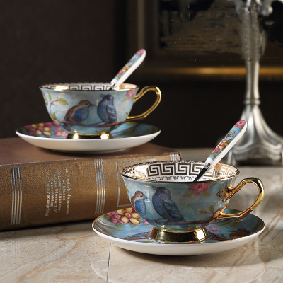 欧式骨瓷咖啡杯定制 陶瓷杯套具高档创意家用咖啡杯碟套装批发 下午茶水杯定