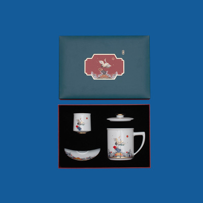 陶瓷杯礼品套装定制 商务礼品定制公司 陶瓷杯设计工厂