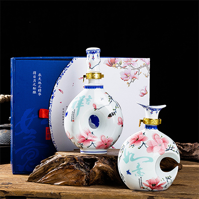 景德镇创意陶瓷酒瓶定制 家用酒壶陶瓷一斤礼品