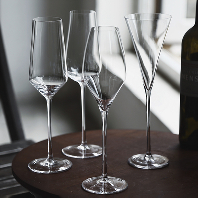 水晶玻璃香槟杯 欧式高脚杯 家用创意起泡酒杯气