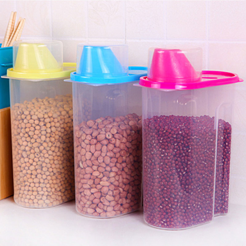 塑料透明粮食储物罐子