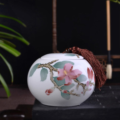花香国瓷茶叶罐