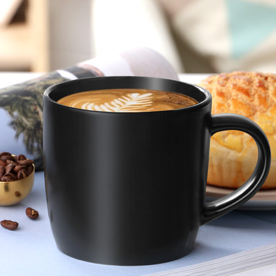 经典美式大咖啡杯 瓷马克杯欧式简约复古水杯 牛奶咖啡杯定制