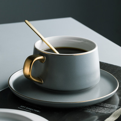 ins风精致陶瓷咖啡杯 欧式奢华高档家用套装定制
